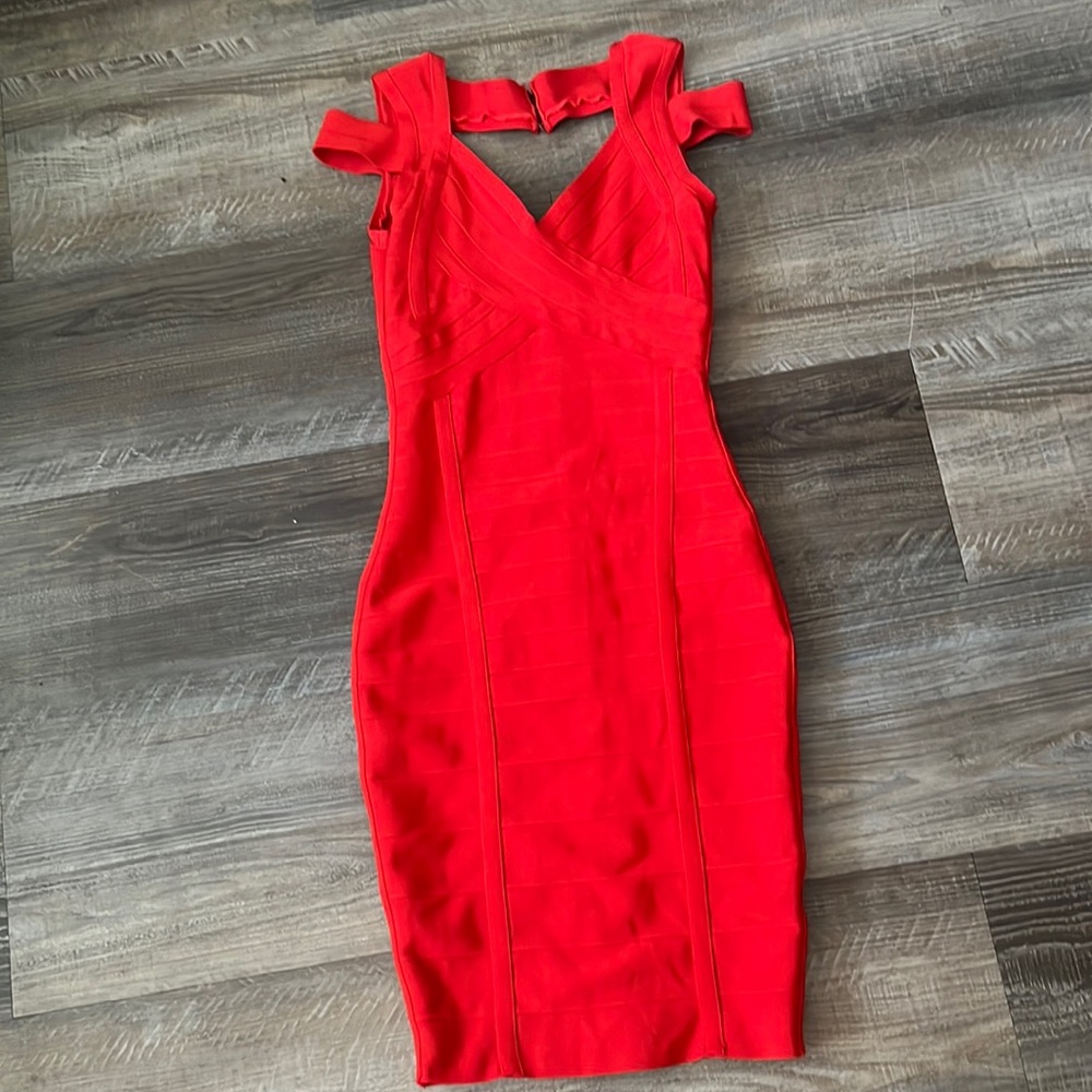 Spaghetti Strap Bandage MIDI bodycon Dress